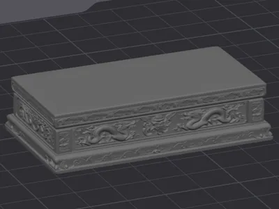 Chinese-style carved dragon pattern stone base