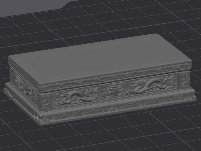 Chinese-style carved dragon pattern stone base