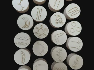 Indigenous Symbol Playdough Stamps x21