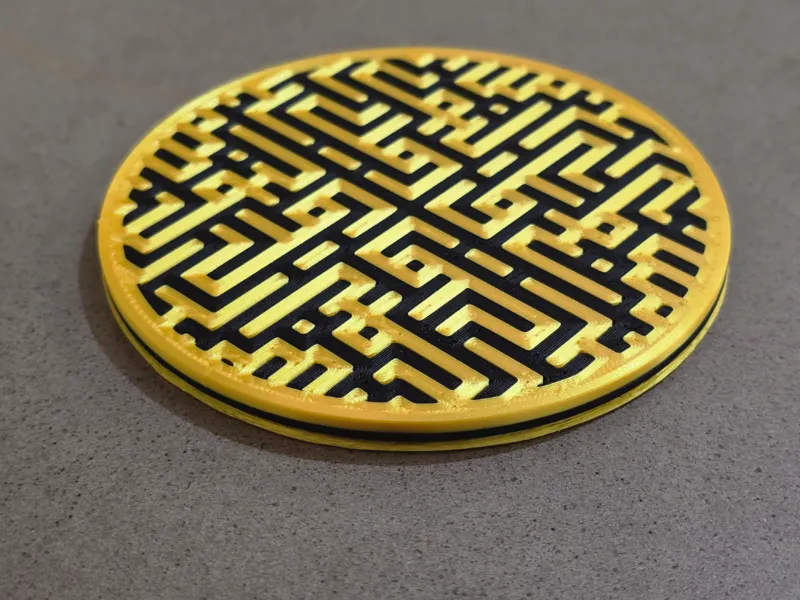 Islamic Kufi Calligraphy Coaster - Bismillah