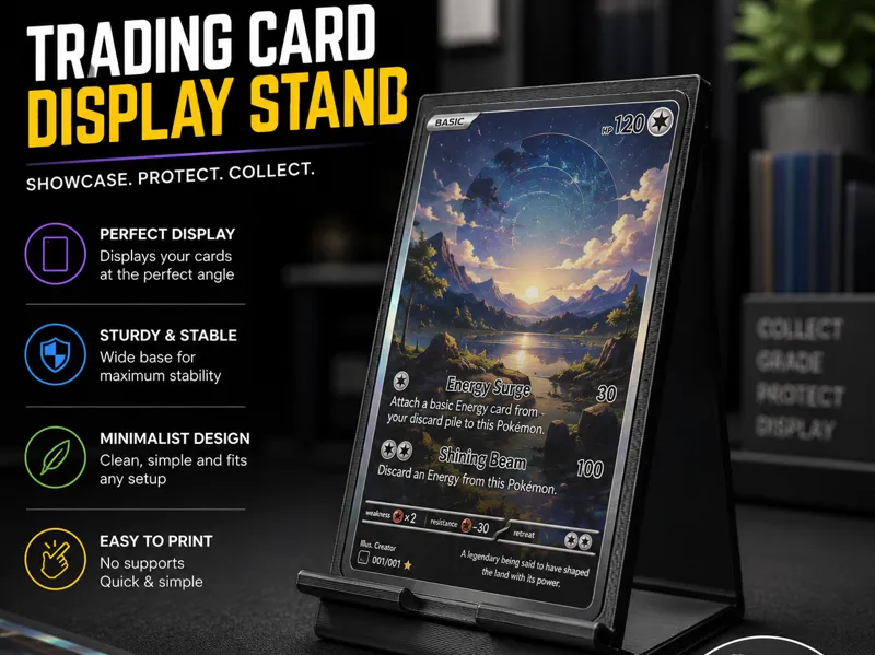 Trading card display stand