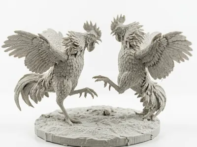 fighting roosters figure