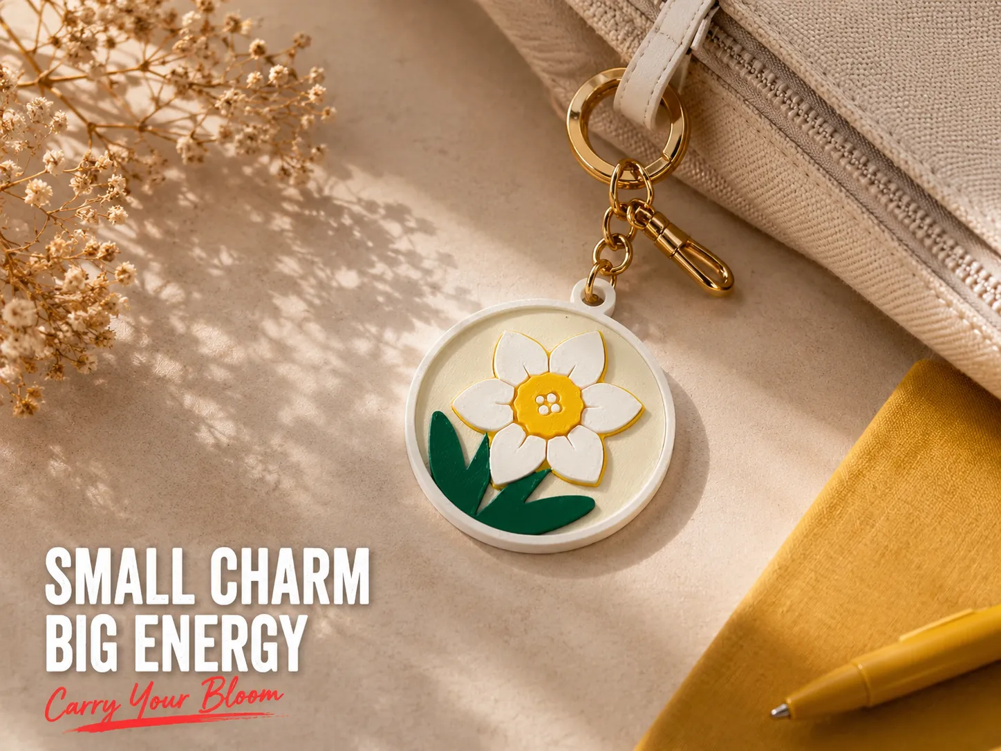 Daffodil Keychain