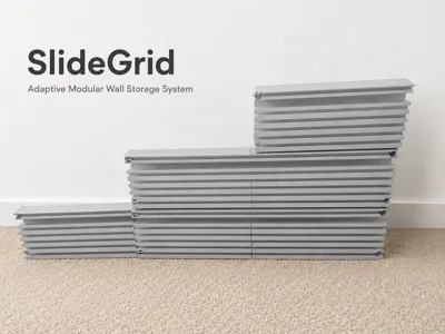 SlideGrid- Adaptive Modular Wall Storage System