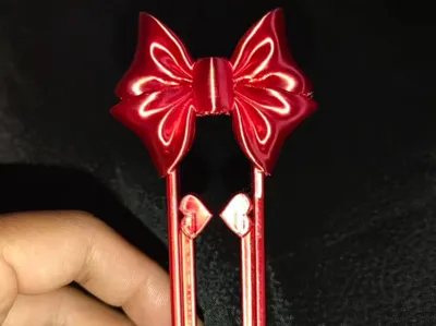 Red Silk Bow Tie Pen
