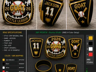 Baseball Softball Drip - GOAT Ring
