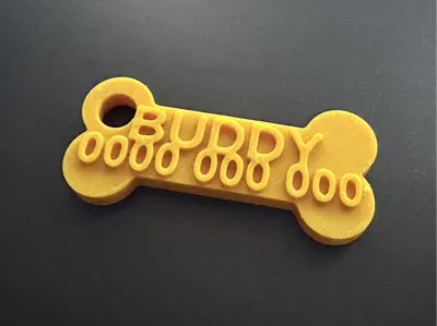 Parametric Dog Bone Pet Tag Generator