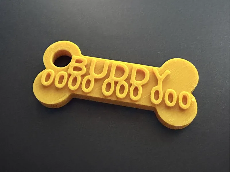 Parametric Dog Bone Pet Tag Generator