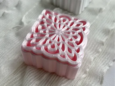 catta- Lace Openwork Square Storage Box Jewelry Box Photo Prop Decorative Ornament