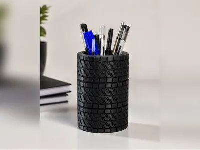 Truck Tire Pen Holder