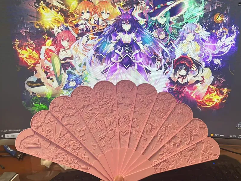 约会大作战透光浮雕扇子