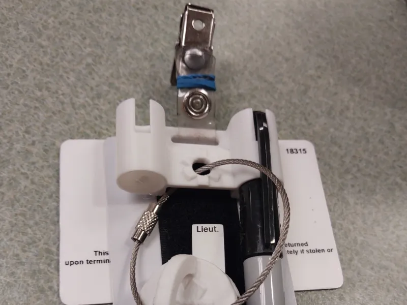 Pen holder for ID badge