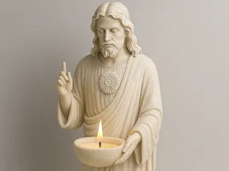 Sacred Heart Jesus Candle Holder STL