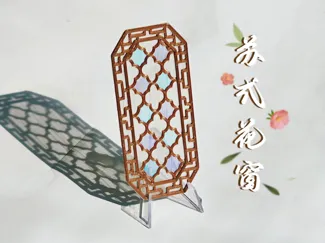 苏式美学｜花窗欧根纱书签