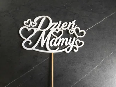 Topper "Mother's Day" with hearts