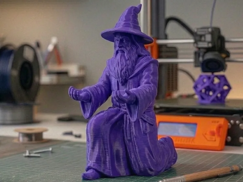 Arcane Wizard Pen Holder Figure Scroll Keeper
