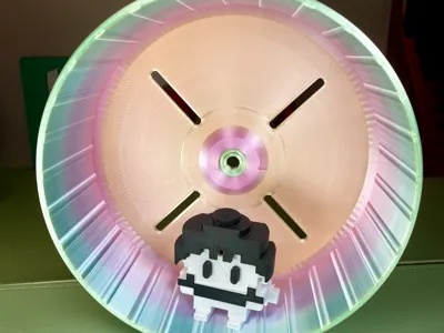 18cm diameter hamster wheel (with built-in 3D Printed 608 bearings)