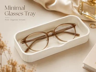 Minimalist Eyeglasses Tray / Desktop Organizer ｜Minimal Eyeglasses Tray