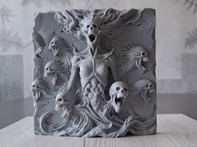 Harbinger of the Damned - Relief Sculpture