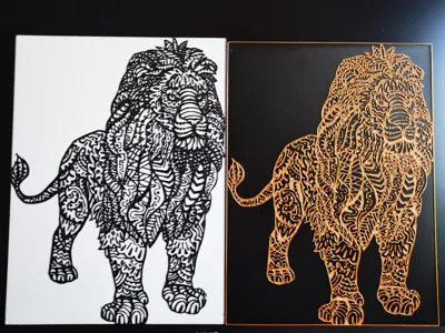 Mandala - Cloisonné - Lion