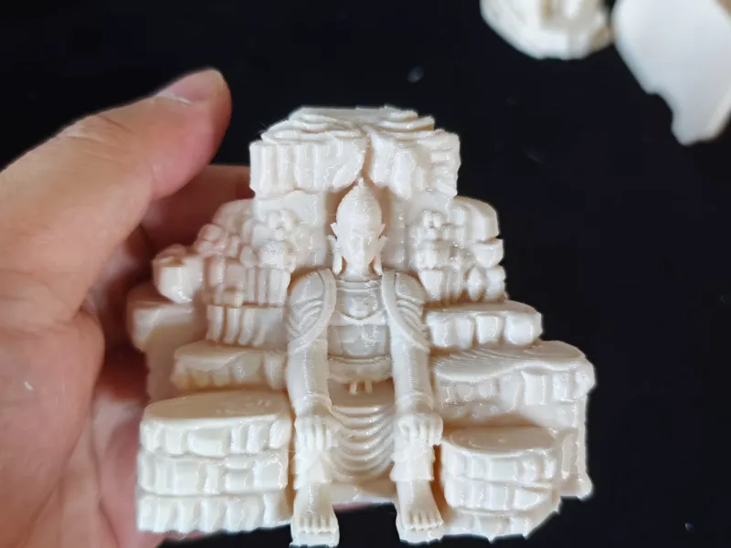 鱼缸 装饰 造景 假山 石头 水族箱 爬虫 躲避 摆件  工艺品 仿真 古老神庙 一键打印 可上色