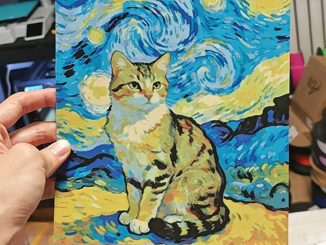 【8色】星空猫 Starry Sky Cat 叠色打印
