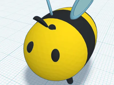 cute mini bomble bee-35mm figurinr-easy print