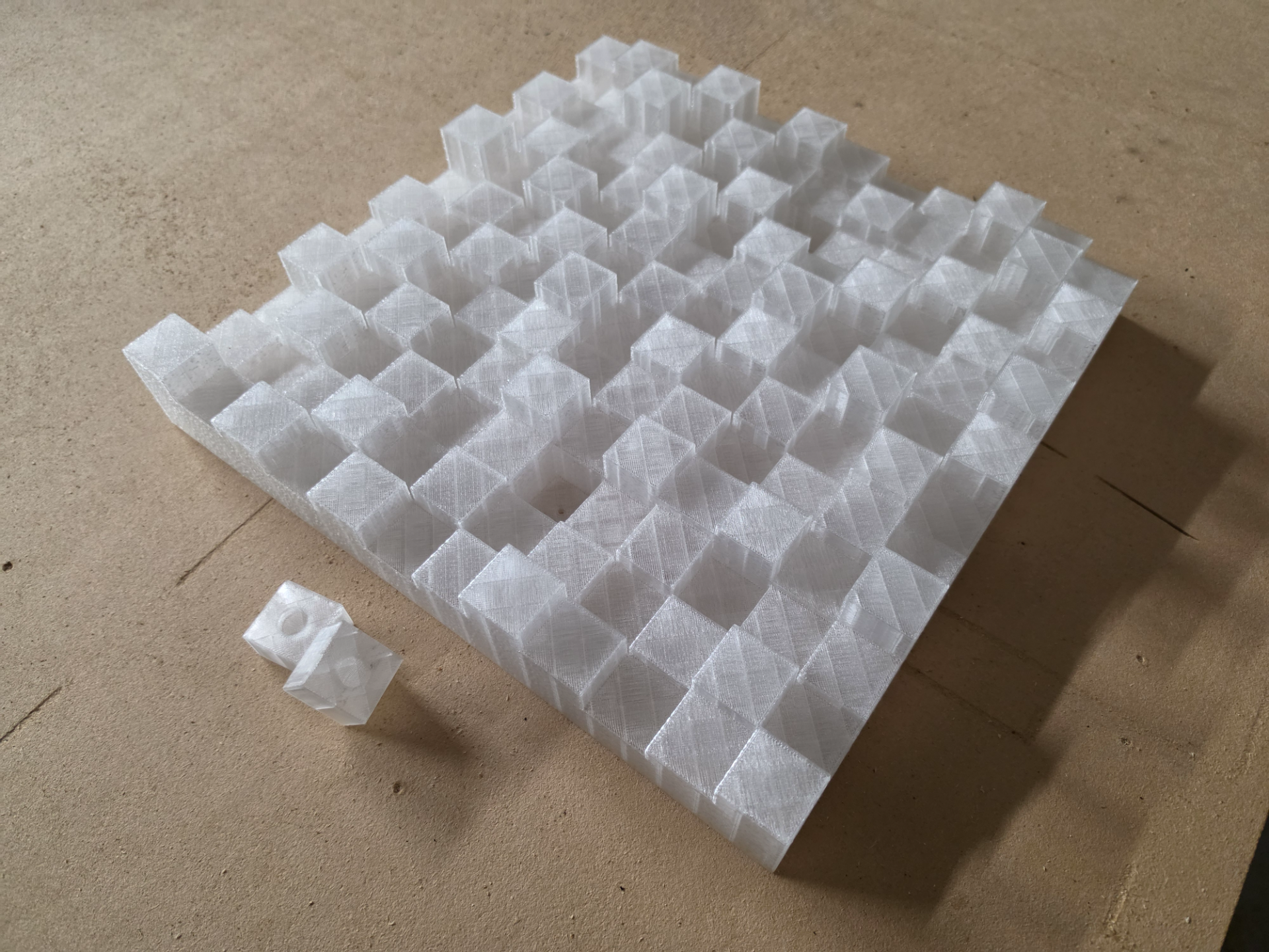 Modern 3d Cube art sound diffusing wall tile