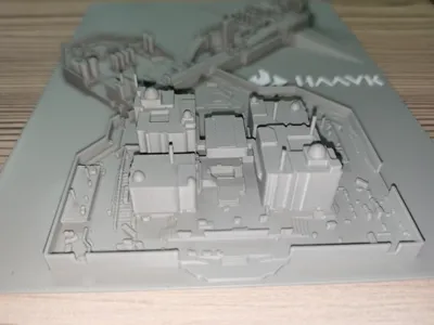 Aerospace Base Core Area Miniature Model