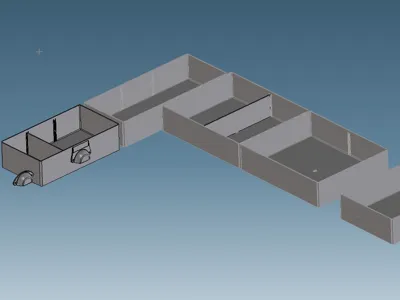 Boxes for caravan compartment; Eifelland; Knaus