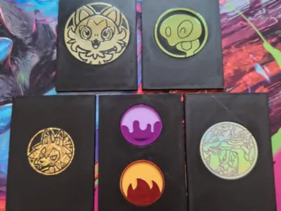 Set of Pokemon Coin Holders for display and Binder