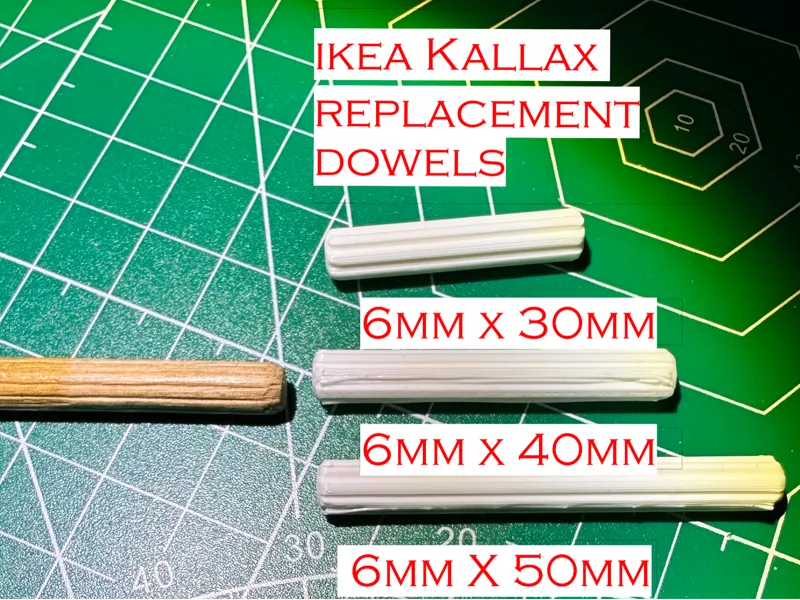 universal ikea kallax dowel replacement. upgrade/