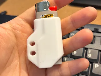 Mini Bic lighter sleeve