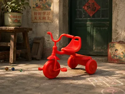 Vintage Mini Tricycle Ornament