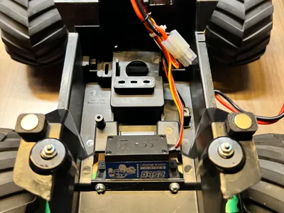 Tamiya RC RW01, Midnight Pumpkin body shell magnetic mount, non-destructive installation