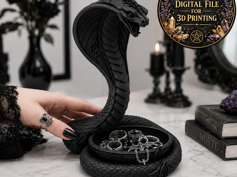 Goth Cobra Holder Gothic Snake Organizer
