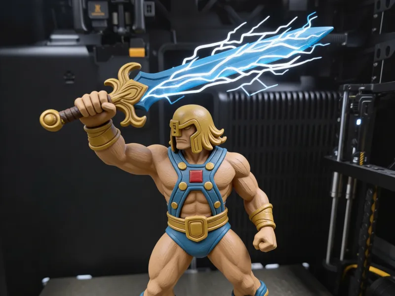 Stylized He-Man figures Masters of the Universe