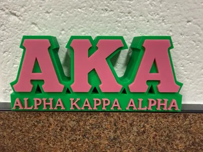 Alpha Kappa Alpha (AKA) Desk Plate