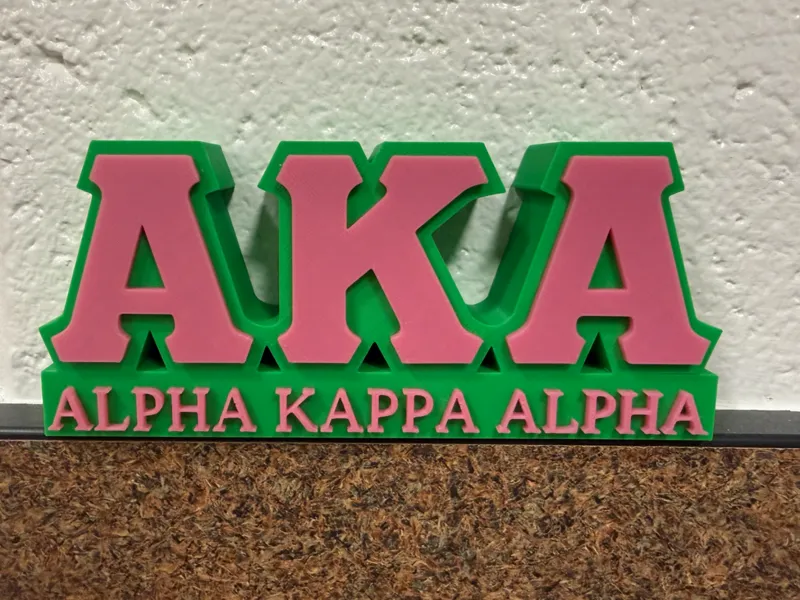 Alpha Kappa Alpha (AKA) Desk Plate