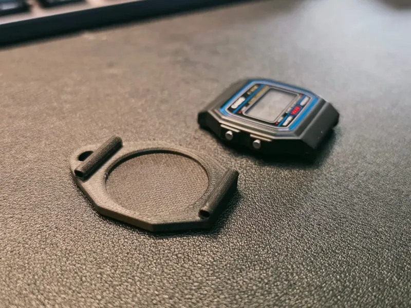 CASIO F-91W KEYCHAIN POCKETWATCH CHARM ATTACHMENT