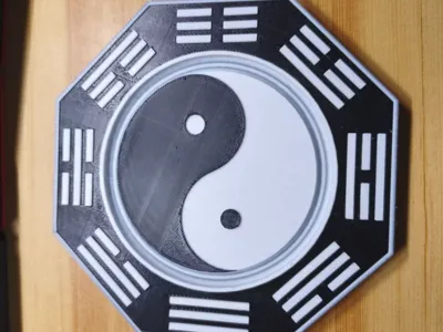 Tai Chi Diagram Tea Tray - Octagonal