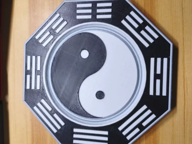 太极图茶盘-八角