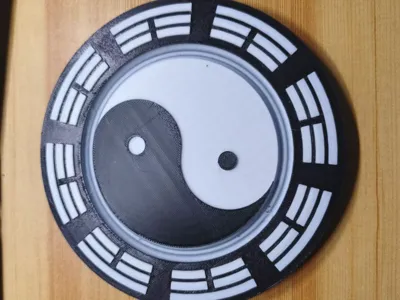 Taijitu Tea Tray - Round