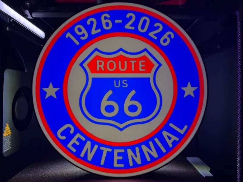 Route 66 - 100 Years Centennial Light Box