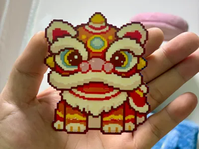 Layered Color Lion Dance