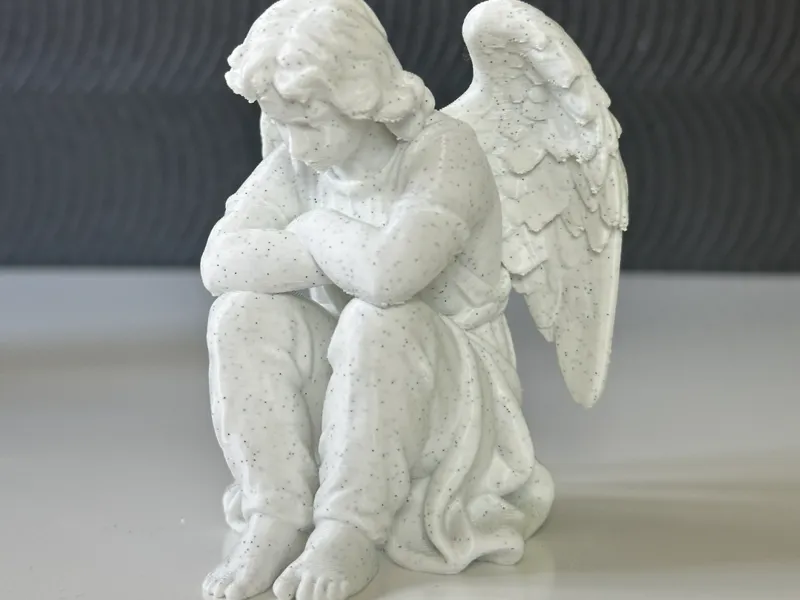 Classical Seated Angel Sculpture