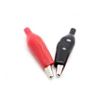 Pair of alligator clips 37mm (red and black)