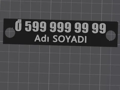 CAR FRONT NUMBER DISPLAY