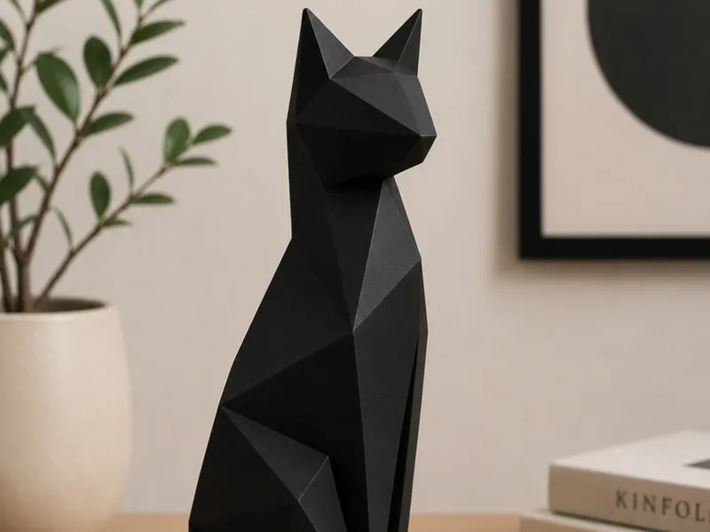 Minimalist Geometric Cat