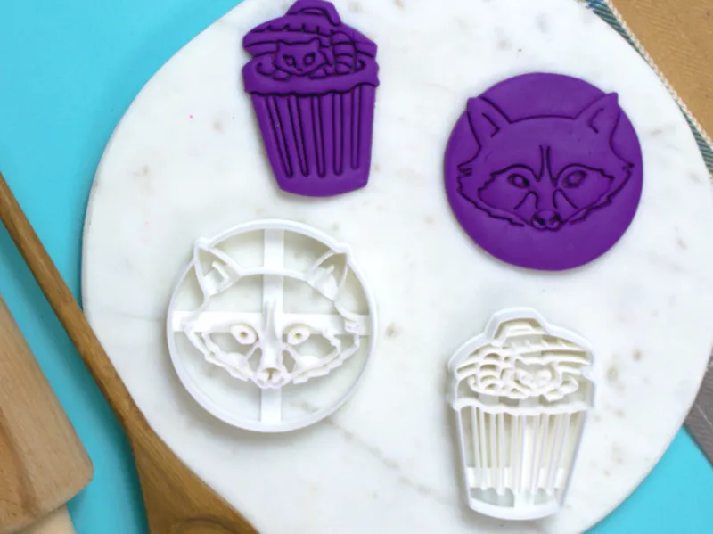 Raccoon in a Bin Cookie Cutter Set
